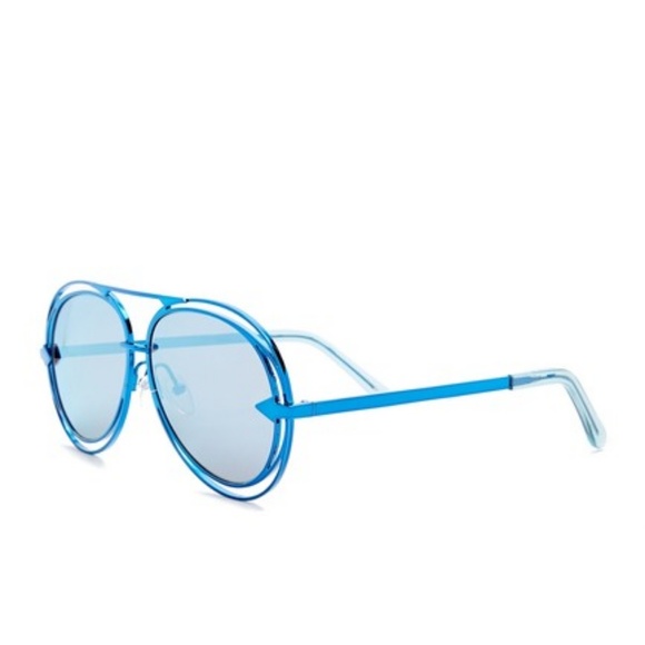 KAREN WALKER Jacques Navy Aviator Sunglasses - Picture 4 of 8